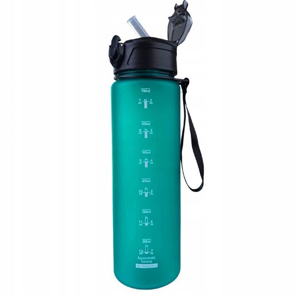 Ecarla Sports Bidon Butelka Na Wodę 750Ml Matowy Turkus Bd50