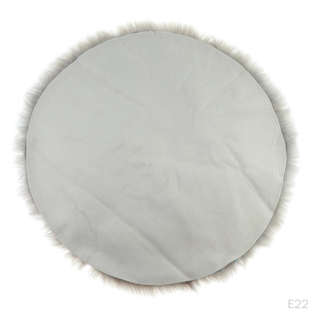 Warm Round Soft Area Rugs Bedroom Balcony Shaggy Rug Carpet, Artificial Carpet for