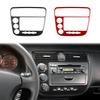 Real Carbon Fiber Compact Disc Panel Car Interior Accessories Cover Sticker Automotive Trim For Honda Civic 2003-2005