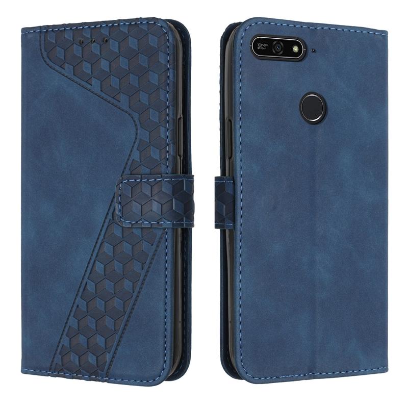 For Honor 7A Pro Case Huawei Honor 7A Pro Capa 3D Geometric Lattice Wallet Case on for Huawei Honor7A 7 A AUM-L29 Phone Cover