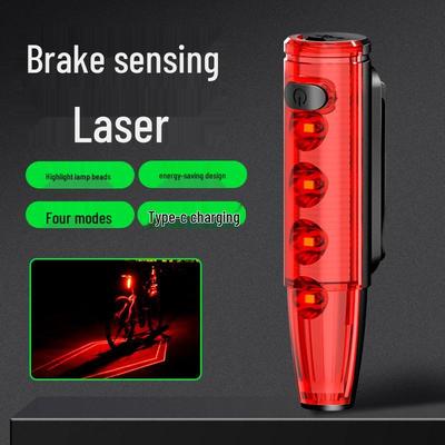 Fanale Posteriore Intelligente per Frenata Bici con Sensore per Bici da Strada e Mountain Bike