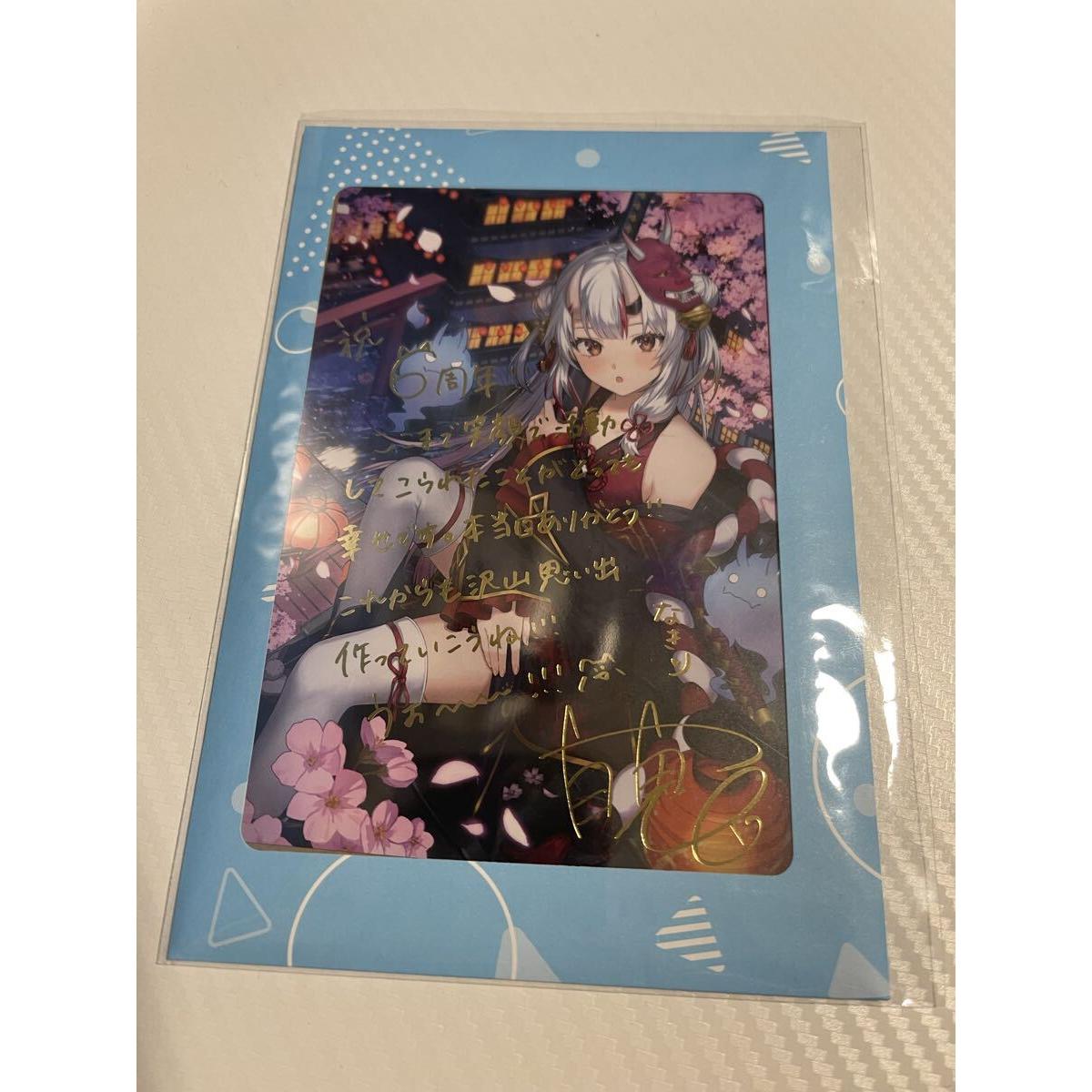 Used Hololive Hyakki Ayame 6th Anniversary Reproduction Signed Postcard