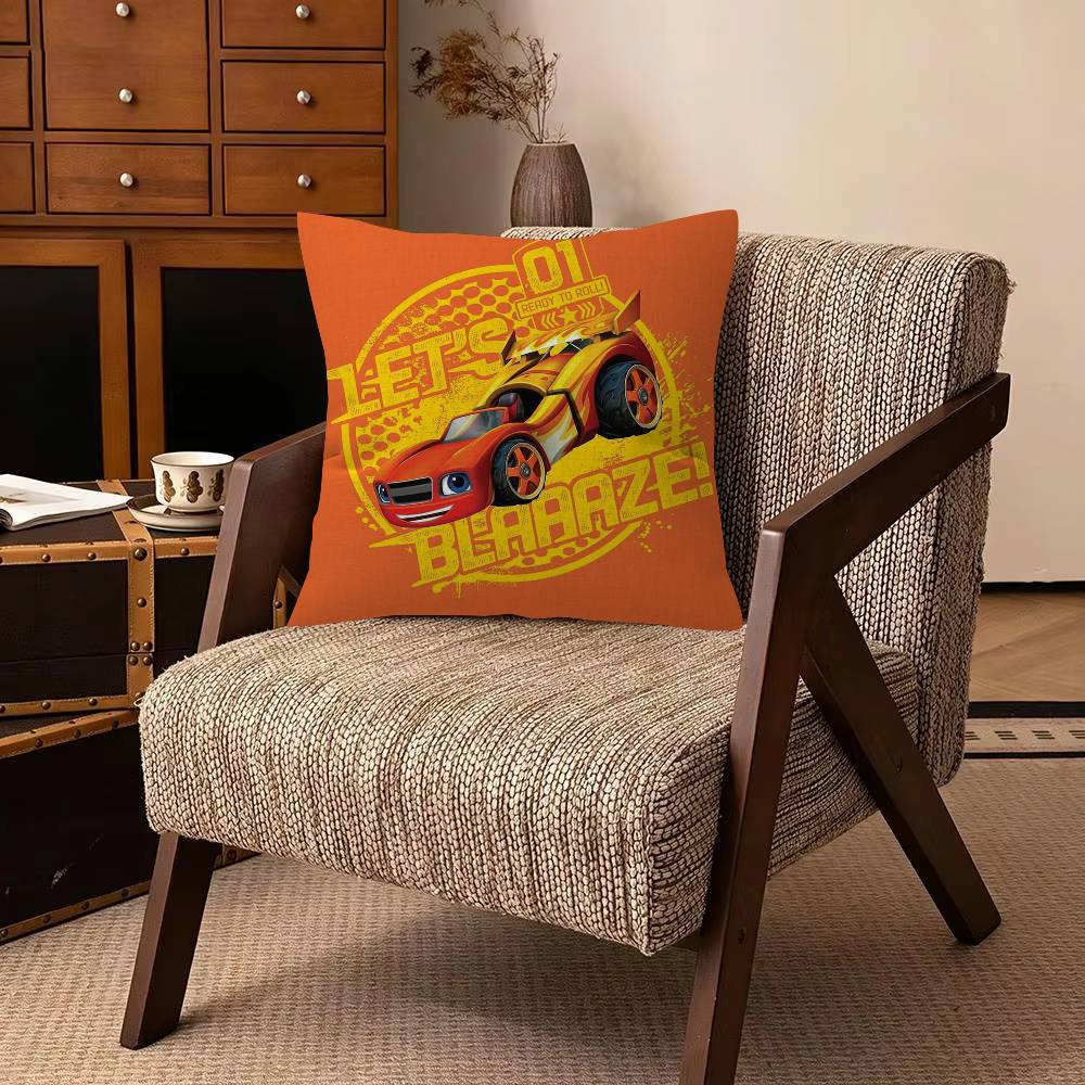 Blaze and the Monster MMachines Cushion Cover Pillowcase Upholstery Sofa Throw Pillow Home Decor Pillowcas
