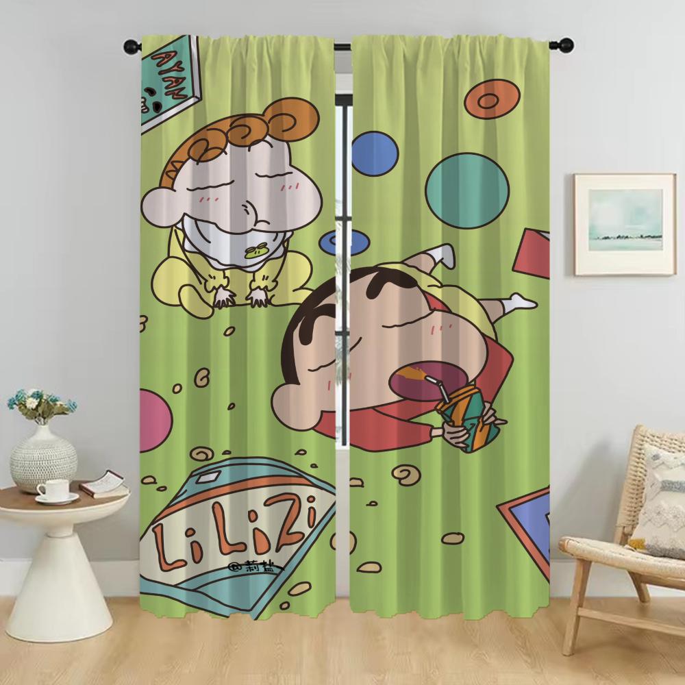 

Шторы Crayon для гостиной, занавески, перегородки, шторы для домашнего интерьера, 2 шт., тюль для украшения Хэллоуина для спальни W50xH70cmx2pcs-CL