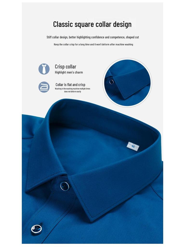 2025 Herren Kurzarmhemd aus Bambusfaser - Ohne Tasche, Leichte Business-Mode, Mehrfarbige Optionen