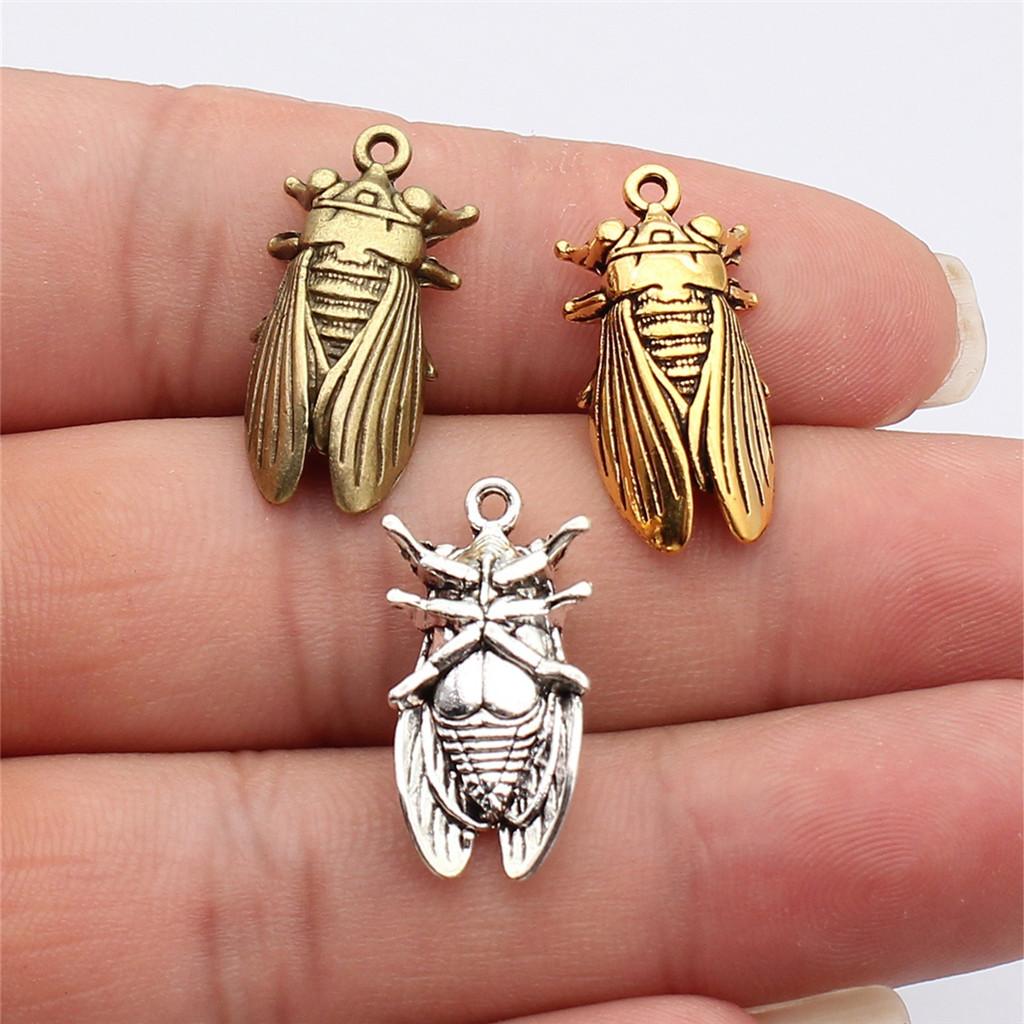 Żaby Owady Stworzenia Ogrodowe Amulet Antyczny Brąz Stop Cynku Materiały do Tworzenia Biżuterii Styl Dziecięcy Bransoletka Amulety