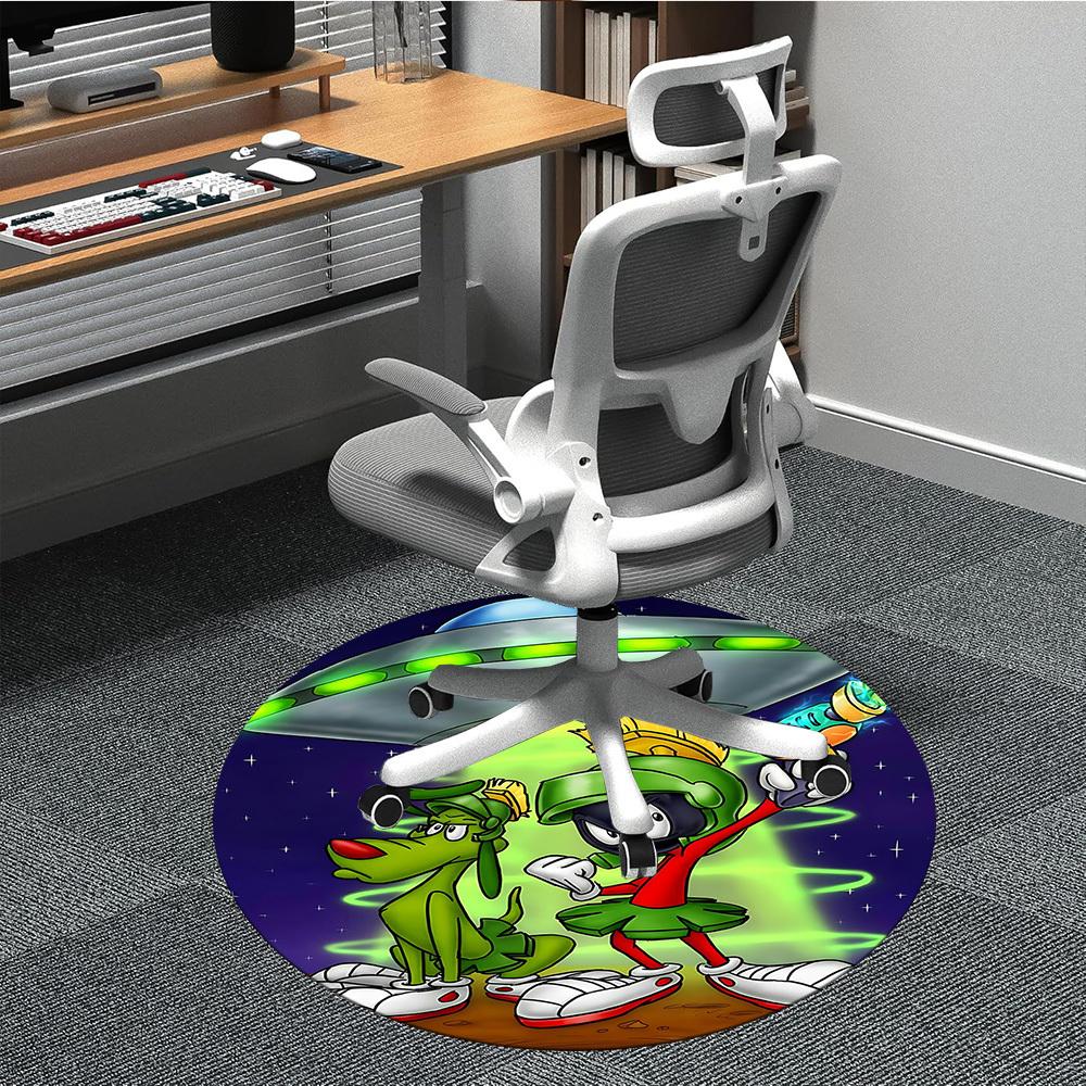 

1pc Looney Tunes Marvin the Martian Office Round Area Rug, Under Office Chairs Bedroom Living Room Home Decor a1022290 80cm by 80cm