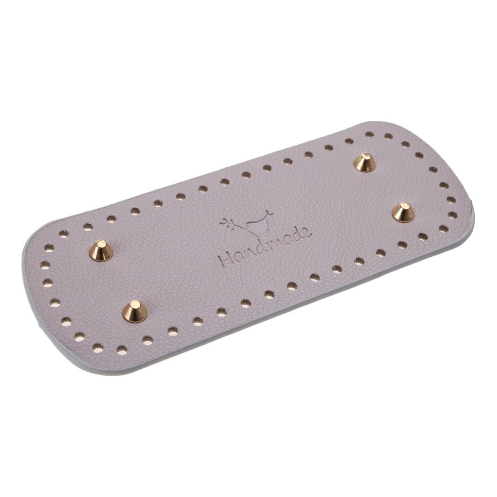 Fondo Borsa Rotondo Ovale in Pelle per Maglia Uncinetto con 44 Fori Base Borsa con Chiodi Supporto Sagomatore Fondo Borsa Accessori Borsa Fai da Te