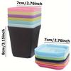 10pcs 7x7cm Plastic Square Flower Pot with Cover Garden Balcony Home decoration flower pot Office Desktop Flower ZSY