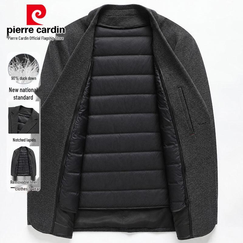 Pierre Cardin Men's Down Blazer with Detachable Liner