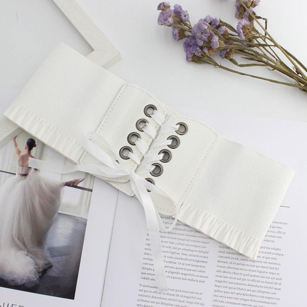 Simple and Versatile Elastic Waistband Ladies Wide Dress Elastic Retro Waistband Straps Fashion Decoration