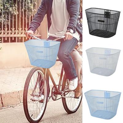 Cesto Bici Ispessito con Vite Contenitore Oggetti Facile da Installare Robusto Multifunzionale Metallo Grande Capacità