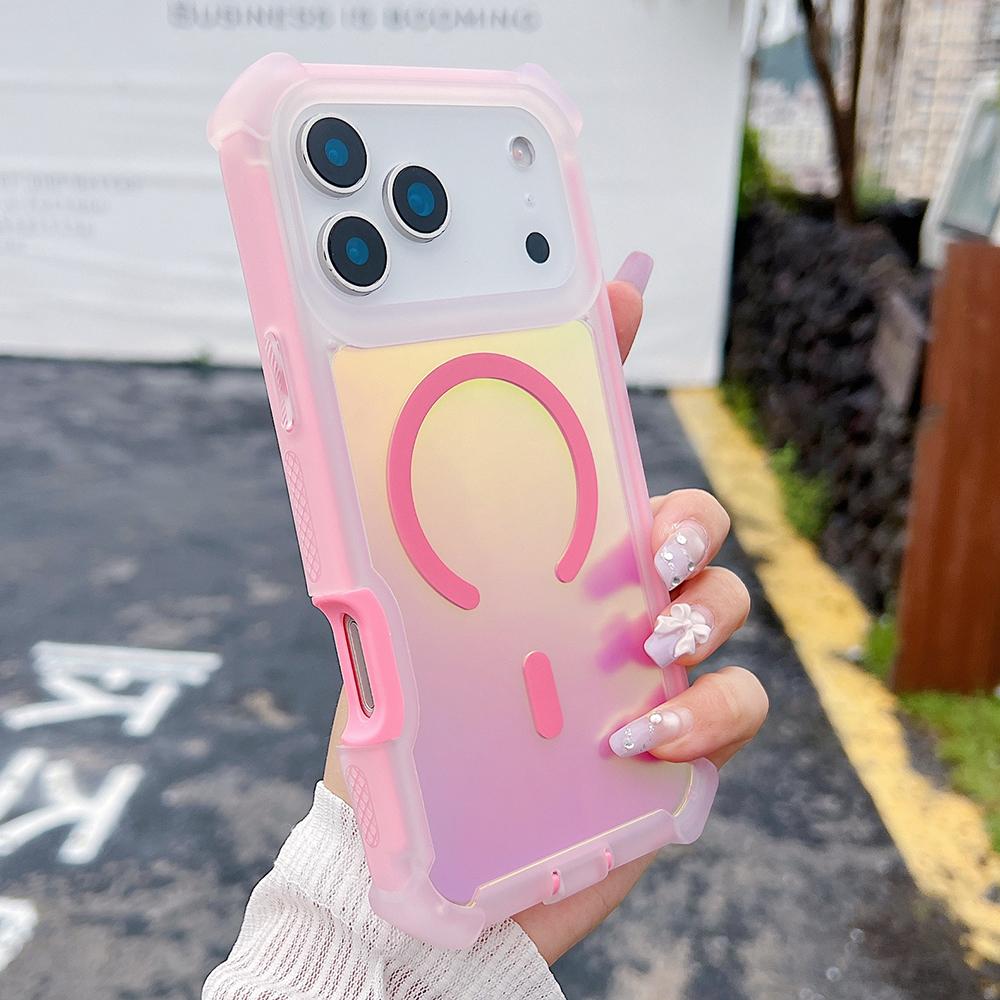 

For iPhone 17 Pro Max Magnetic Case Chameleon Anti Drop TPU + PC Phone Cover A