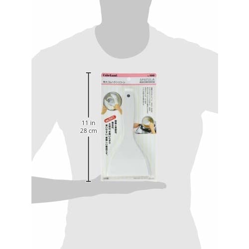 Tiger Crown Spatel, Weiß, 106 x 216 x 13 mm, Extra Großer Silikonkautschuk-Spatel, Hergestellt in Japan, 1640
