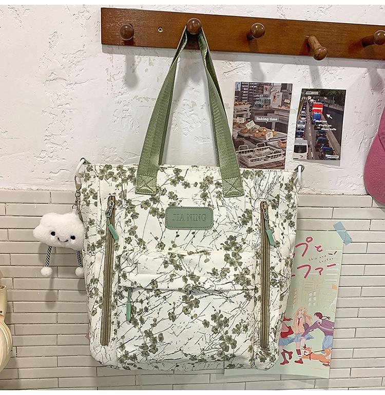 New Sweet Girl Backpack Waterproof Primary School Junior High School Student Schoolbag Printed Bamboo Literary Chinese Style Backpack