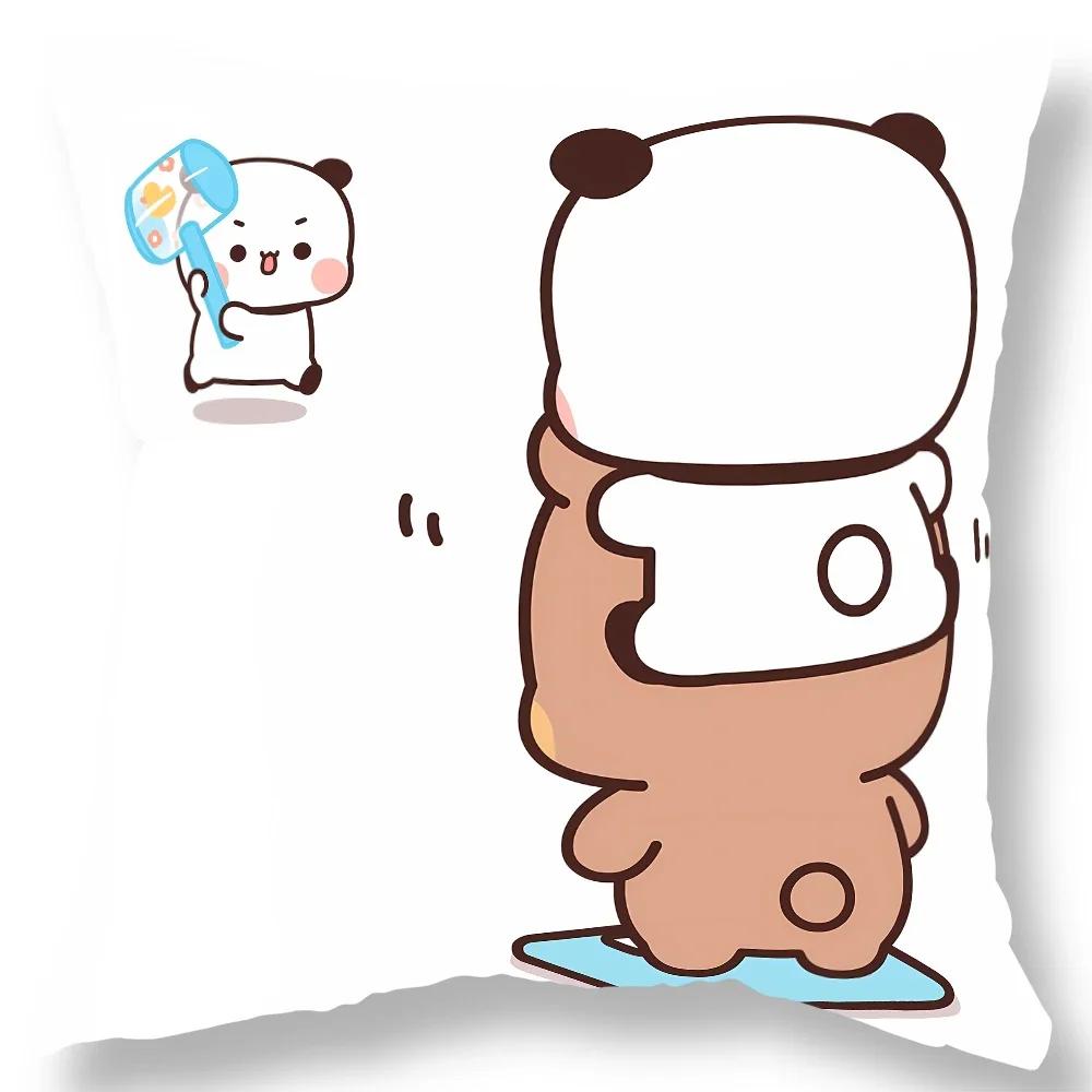 Niedlicher Bären-Print Kissenbezug Geschenk Kawaii Cartoon Animation Wohnzimmer Sofa Kissenbezug Zuhause Schlafzimmer Raum Dekoration