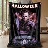 Soft Flannel Blanket Lightweight Cozy Bedroom Living Room CoverHalloween Michael Myers