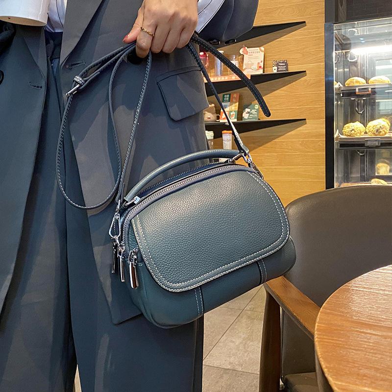 New Fashionable and Versatile Bag Large Capacity Cowhide Shoulder Bag