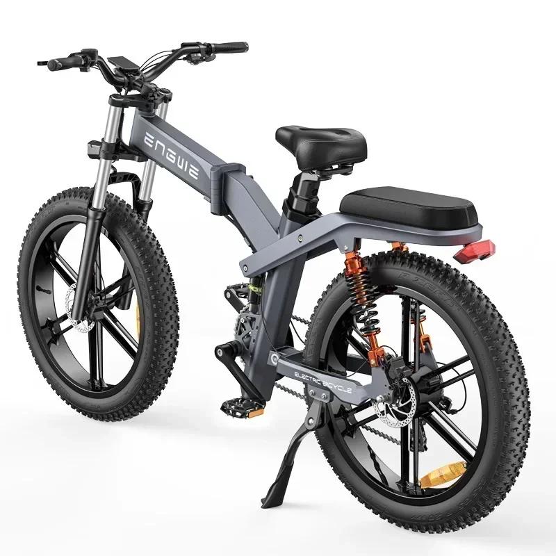ENGWE X26 1000W Ebike Bezkartáčový motor 48V29.2AH Skladací elektrický bicykel Odpruženie Horský 26*4.0 Tučný plášť Elektrický bicykel