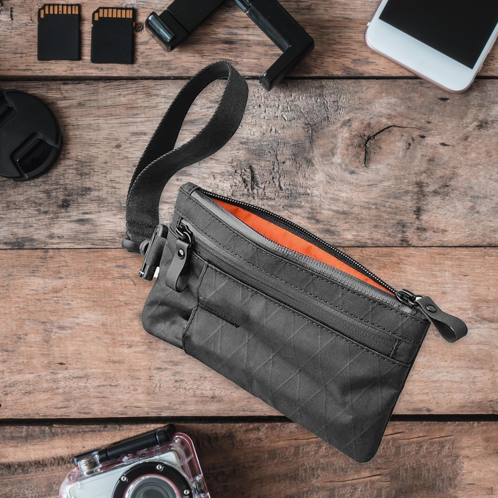 

Zip Pouch Convenient ID Card Holder Weatherproof Storage Organizer