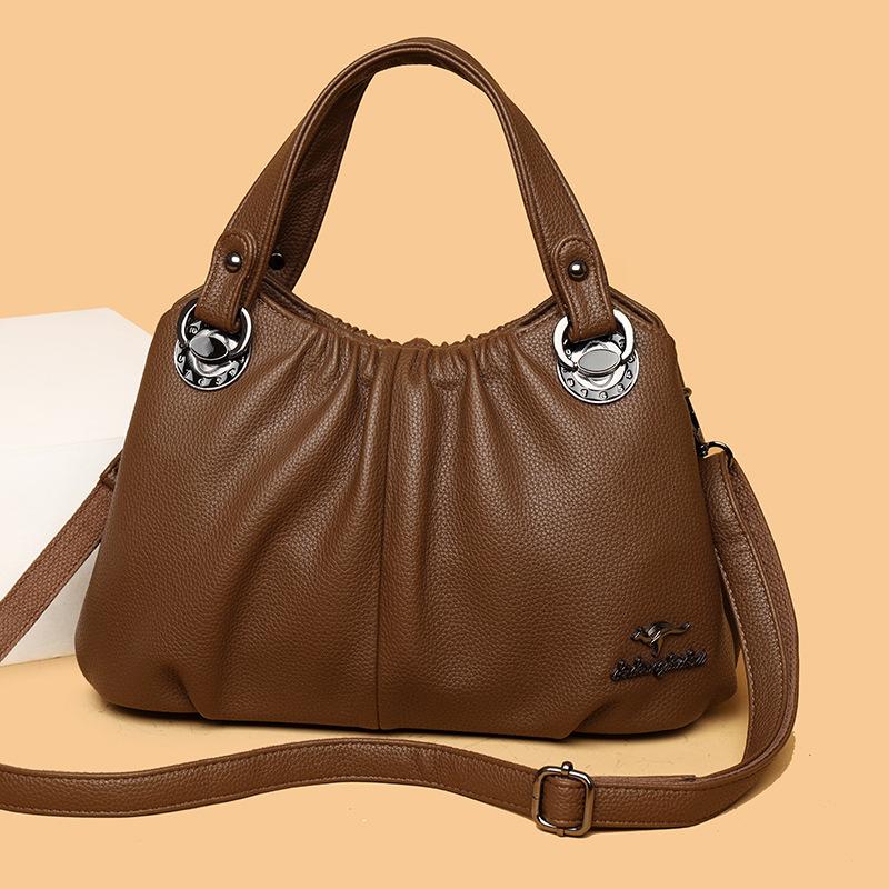 High-end Women's Bag Ladies Middle-aged Mother Messenger Bag Fashionable High-end Large-capacity Handbag Shoulder Bag