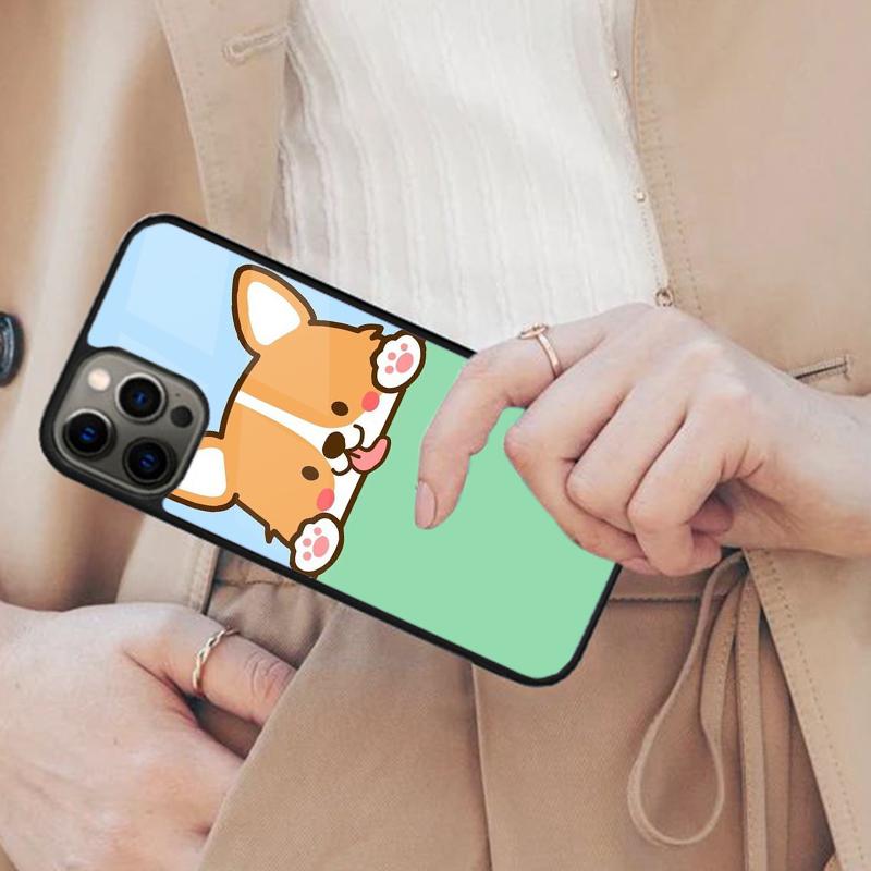 Cartoon Corgi Magnetische Handyhülle Für APPLE iPhone 17 Air 16 14 13 12 Pro Max 15 Plus Kabelloses Laden Mit MagSafe Abdeckung