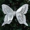 Shatterproof Sequins Butterfly Decorations For Christmas Tree 25Cm Glittering Wing Indoor Outdoor Festival Party Supplies