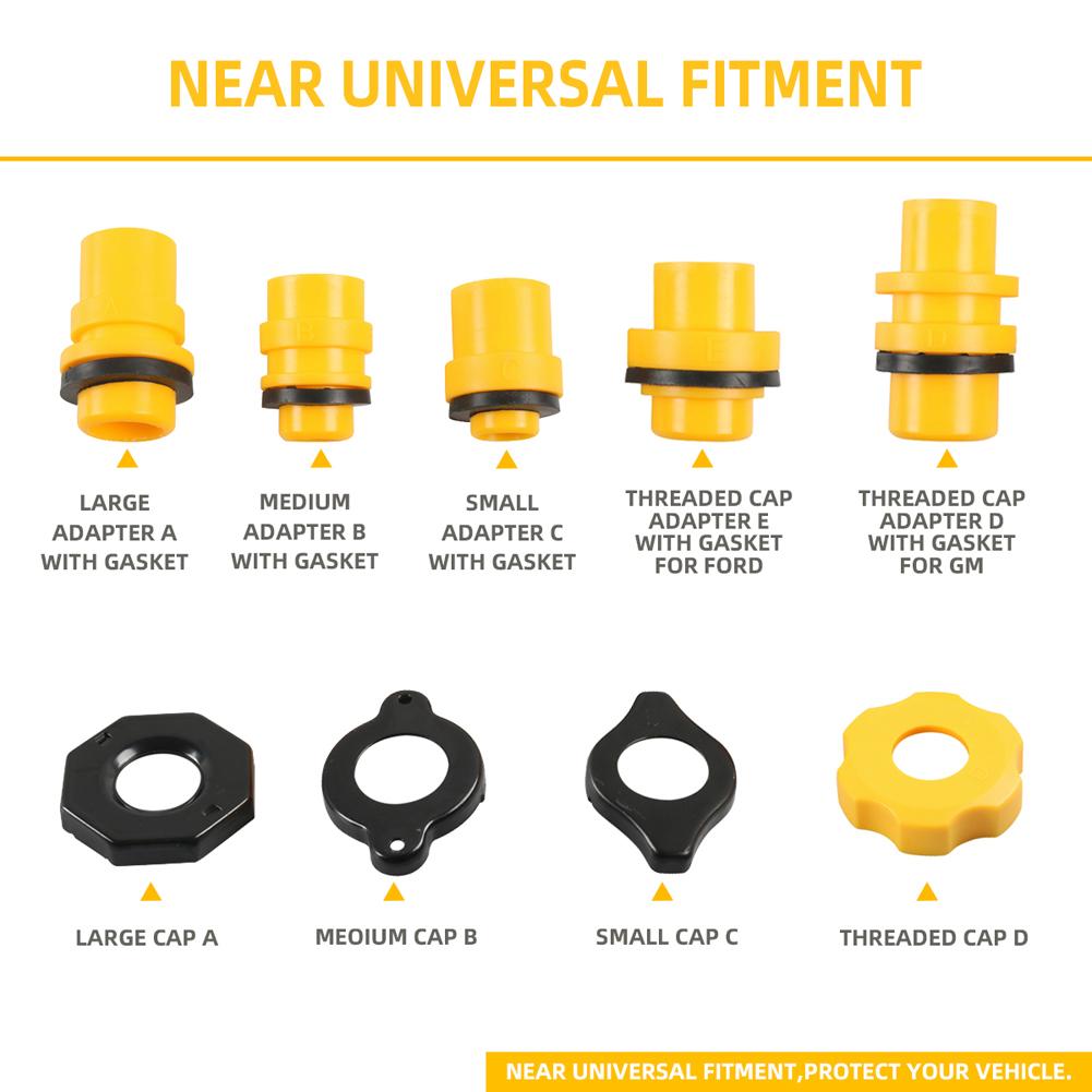 Kit pâlnie de umplere cu lichid de răcire pentru radiator auto, 15 bucăți, instrument universal pentru sistem de răcire pentru vehicule, barcă marine pentru Subaru Honda