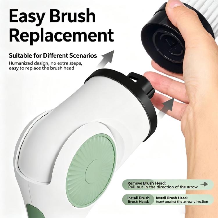 Rechargeable Power Scrubber for Household Cleaning Long Handle Electric Brush for Bathroom Sink Tile and Channel Care