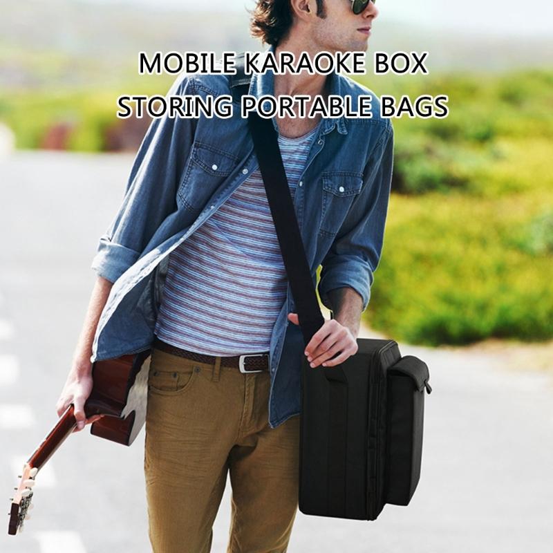 Przenośna Torba Do Przenoszenia Na Głośniki Maszyny Karaoke JYX Z Bocznymi Mikrofonami, Kieszeń Do Przechowywania, Uchwyt Na Karaoke Plenerowe