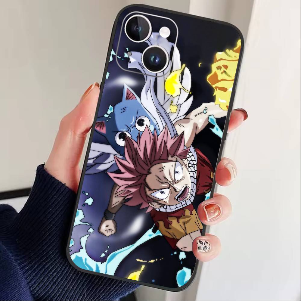 ANIME I-FAIRY TAIL Phone Case For iPhone17,16,15,14,13,12 Plus,Max Soft Silicone Black Cover