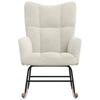 Vidaxl Rocking Armchair, Cream, Upholstered with Velvet