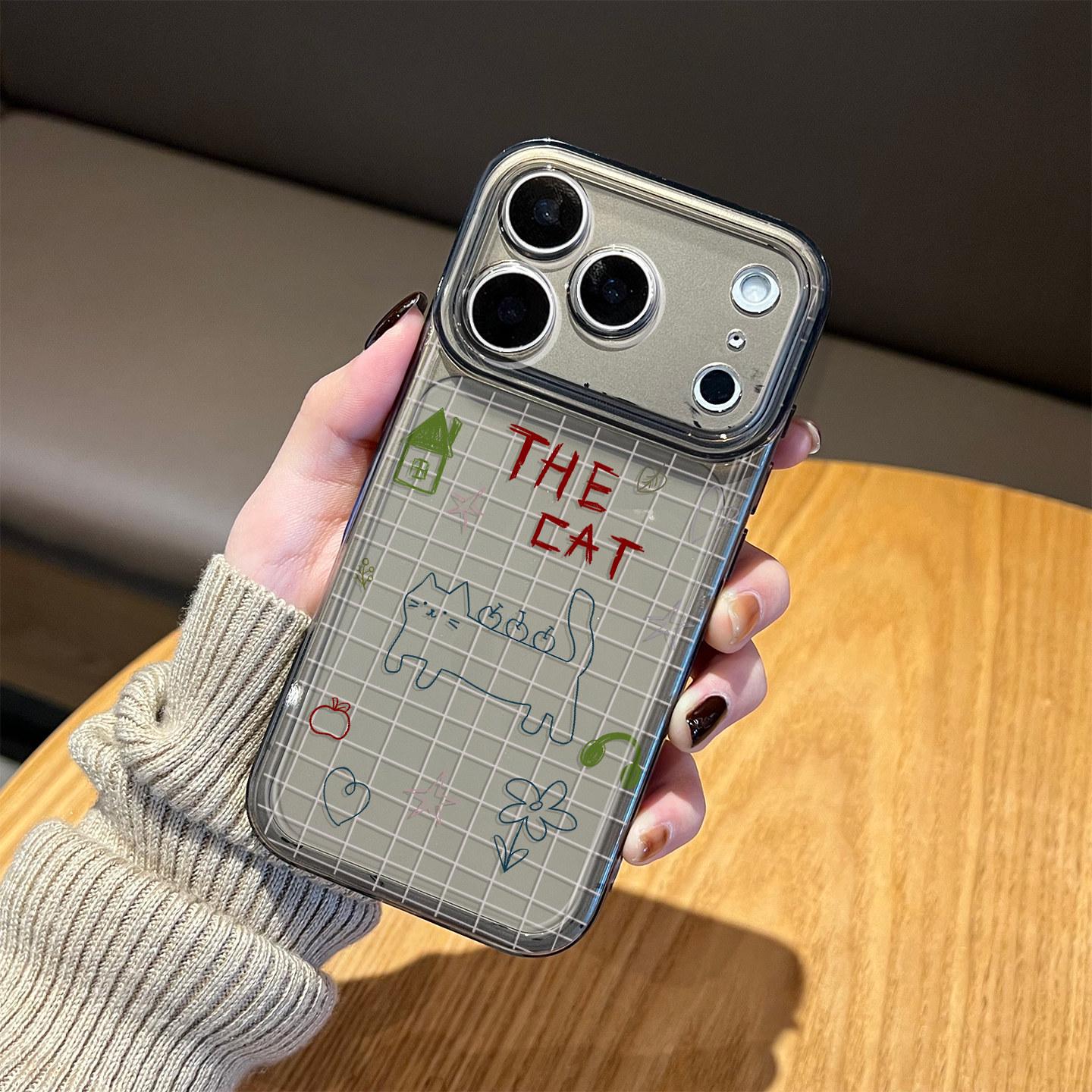 

Plaid Kitten iPhone 17 Pro Max Case - High-end Cute Design for Apple 17, 15, 14 iPhone 13 Pro Max