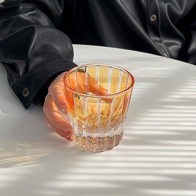 200ml Colorful Glasses Drinkware Star Mangle Rock Cup Water Cups for Party Wine Glass Home Decoration Luxury Crystal Glass Cup