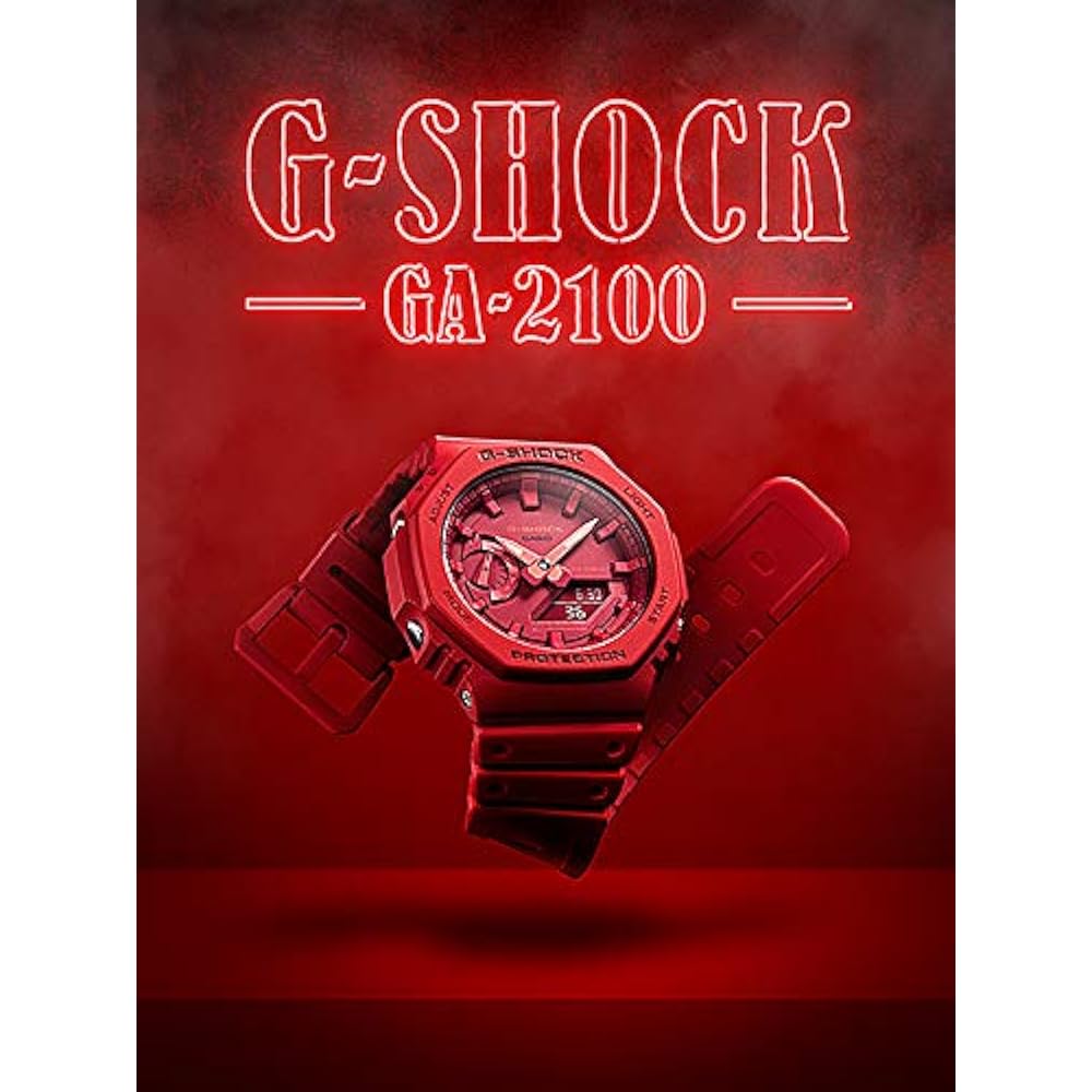 Casio G-Shock Watch Men's Anadigmatic Casioak Outdoor Sport Red GA-2100-4A [Parallel Import].