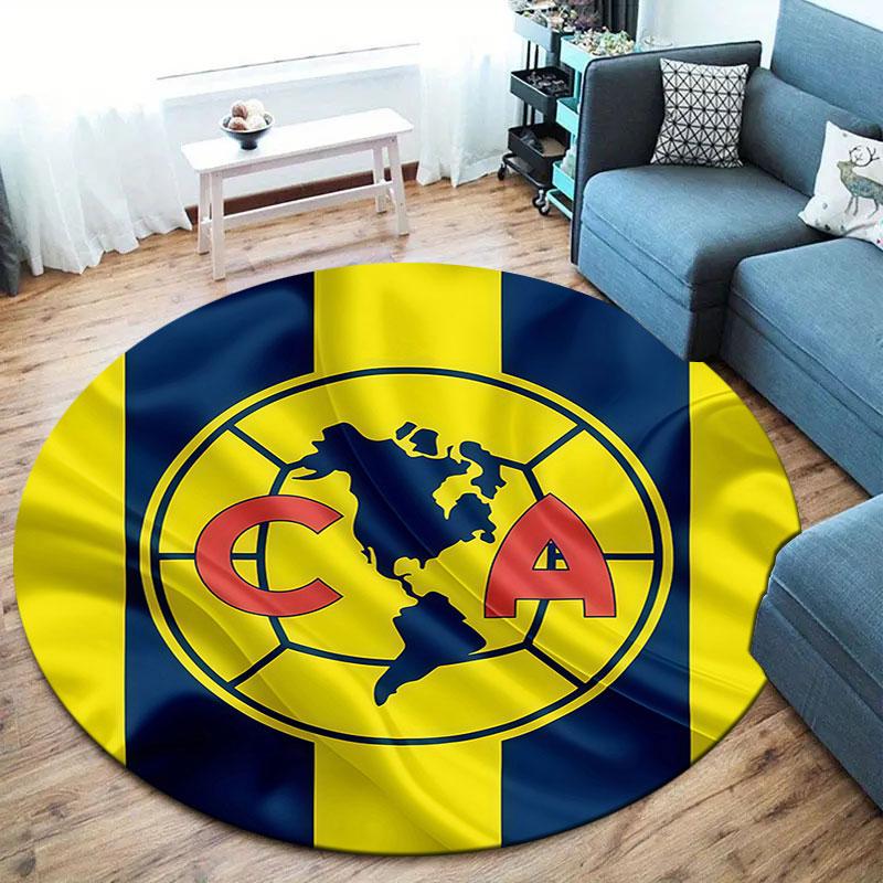 Club America Round Area Rug,Carpet Rug for Living Room Bedroom Sofa Playroom Decor,Non-slip Floor Mat