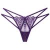 Women Panties Solid Color See-through Lace Intimate Breathable Seductive Low Waist Thin Embroidery Women Thong for Sleeping