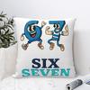 Bruh Steal A Brainrot 67 Six Seven Funny Brainrot Meme Square Pillow Cases Cushion Cover Decorative Pillowcase for Home 4545cm