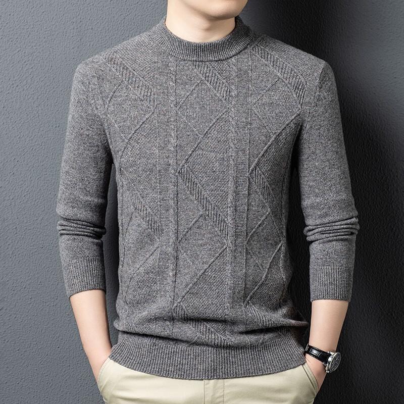 

Yiliteng Men s 100% Wool Pullover Sweater YTMTST6504 M