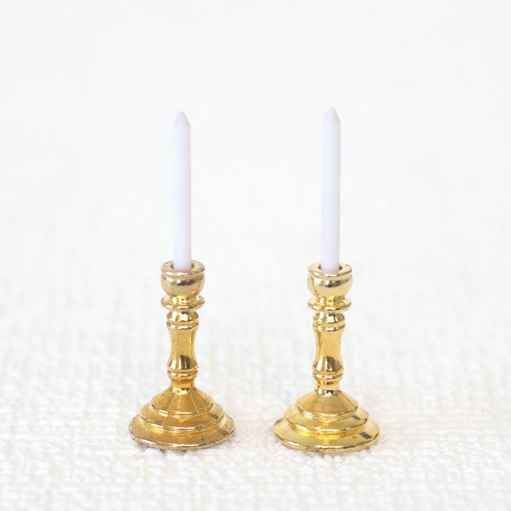 1:12 Scale Candlesticks Furniture Toy Resin Miniature Candlesticks Play House Toy