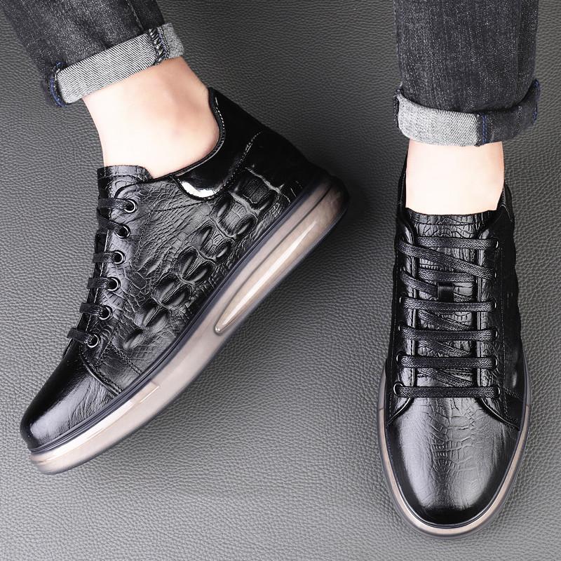 Man Elevator Shoes Men Sneakers Height Increase Shoes Running  Insole 6Cm Sports Business British  Leather