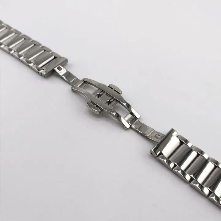 Used 20mm Polished Silver Watch Recessed External Product Bracelet [Compatible with] Cartier Pasha 38 Cartier