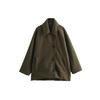 Women's European Style Turn-Down Collar Wool Overcoat, Winter Outerwear, Available in Multiple Colors