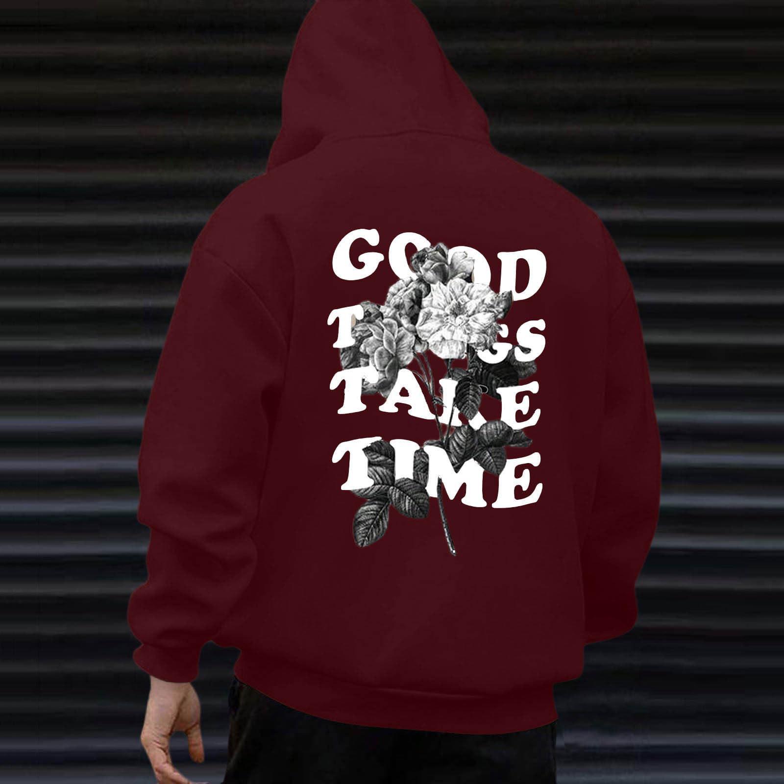 

Спортивный костюм с капюшоном, унисекс, одежда для бега, пуловер с длинными рукавами, толстовка с капюшоном XL винный