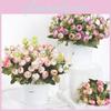 Small Faux Camellia Sp Rose Bud Home Decor Floral Piece With Silk Craft For Wedding Or Gift