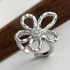 925 Sterling Silber Fingerringe für Damen Große Blume Partner Minimalistischer Ring Party Schmuck Geschenk Allergie Vorbeugend