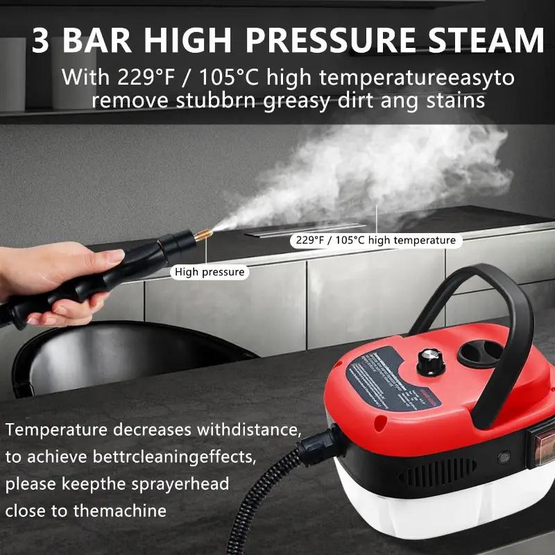 US Plug 110V 2500W, EU Plug 220V 1500W.Steam cleaner, Handheld high-temperature jet cleaner for cleaning kitchen furniture
