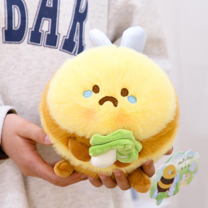 Cute Creative Bee Plush Toy Soft Pp Cotton Stuffed Animal Doll For Kids 20cm