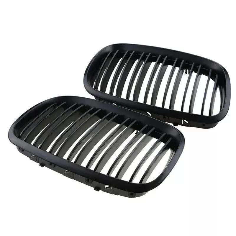 

For BMW X5 E70 X6 E71 2007-2013 ABS Car Grille Front Kidney Grill Double Line Matte Black 51137157687 51137157688 51137185223