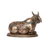 Handcrafted Polyresin and Bronze Nandi Statue Animal Figurine for Home, Office, Spiritual Spaces for Hindu Devotees